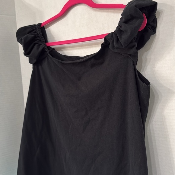 Who What Wear Black Puff Cap Sleeve Fitted Top Staple Piece Workwear Casual  XL - Picture 4 of 8